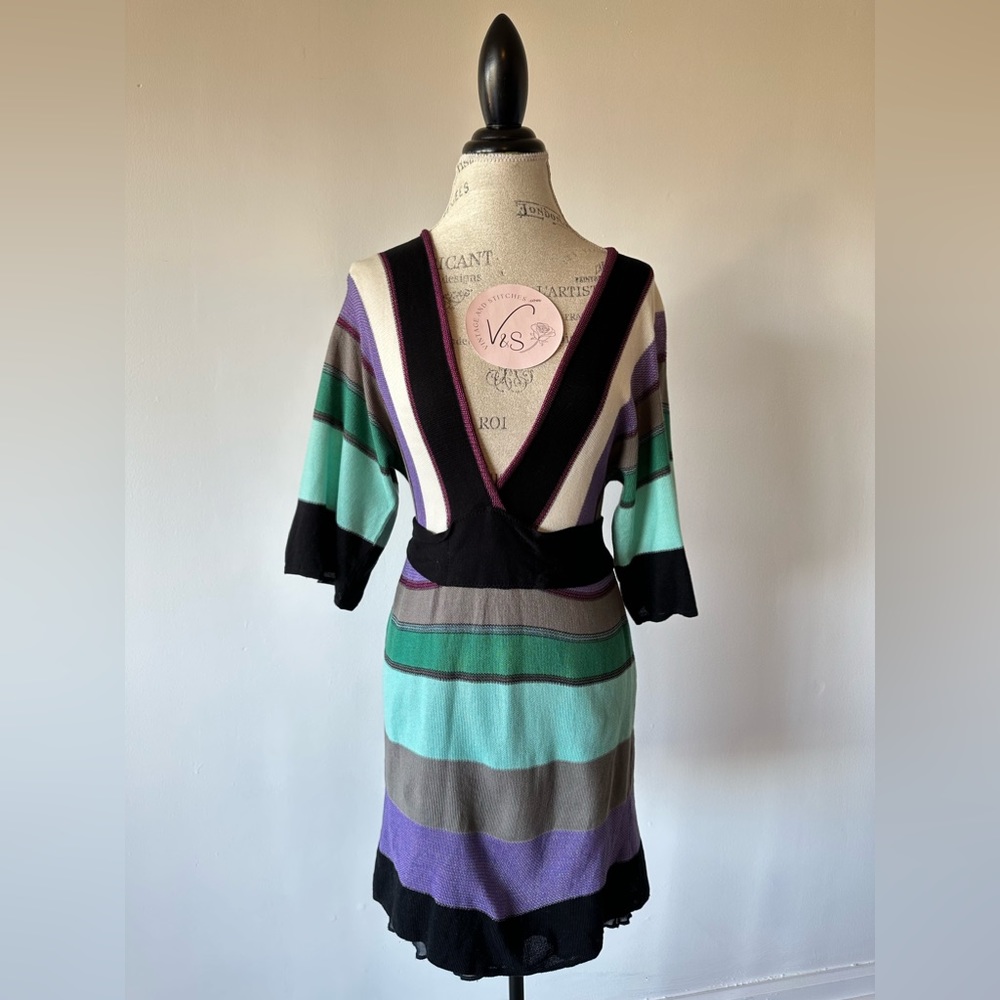 Missoni V-Neck Zig Zag Knit Dress 42 Medium - Picture 14 of 16